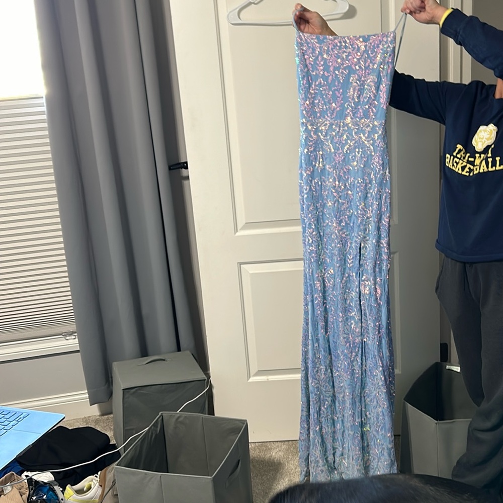 Mermaid corset back prom dress (WORK ONCE) size medium